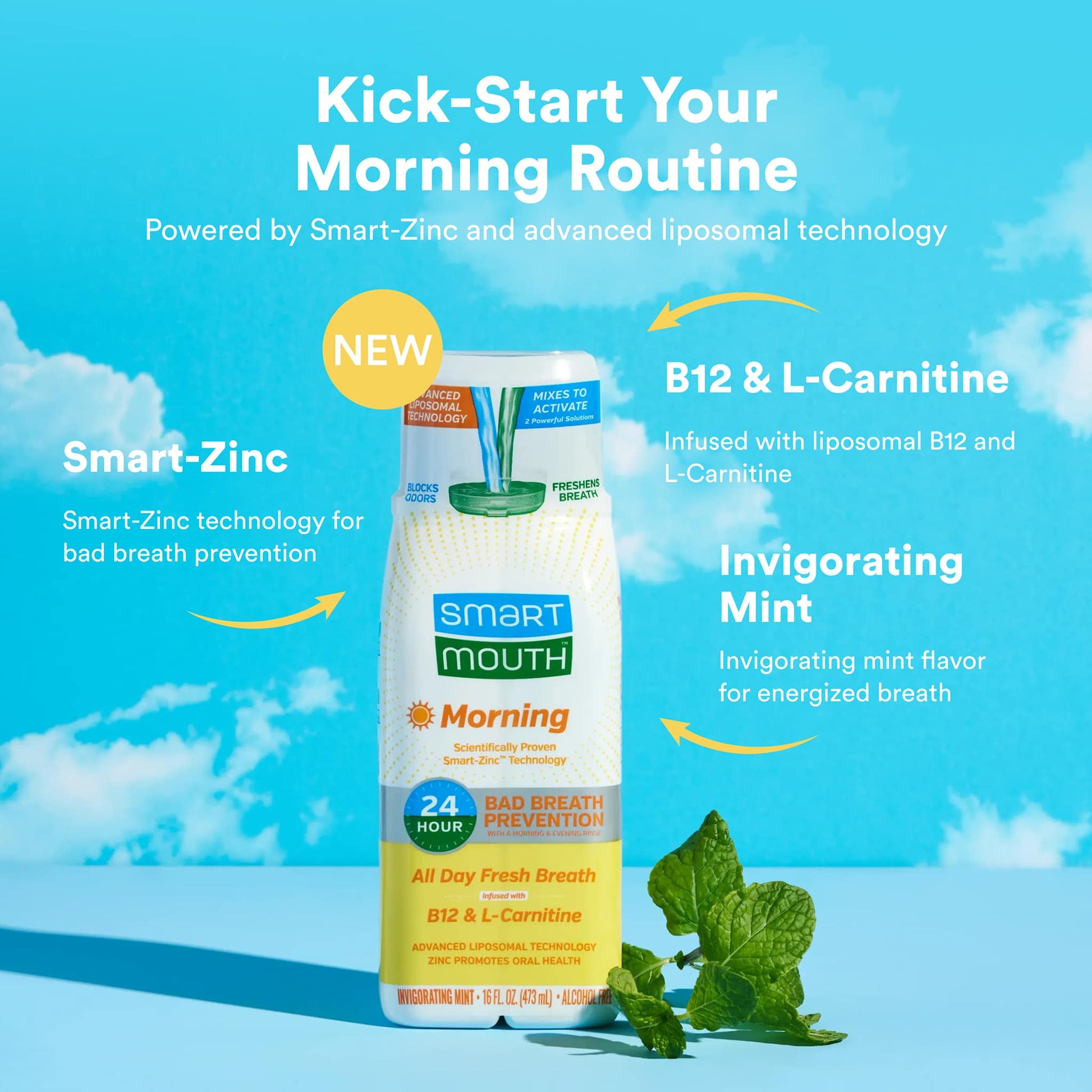 SmartMouth™ Advanced Liposomal Morning Mouthwash (16oz)