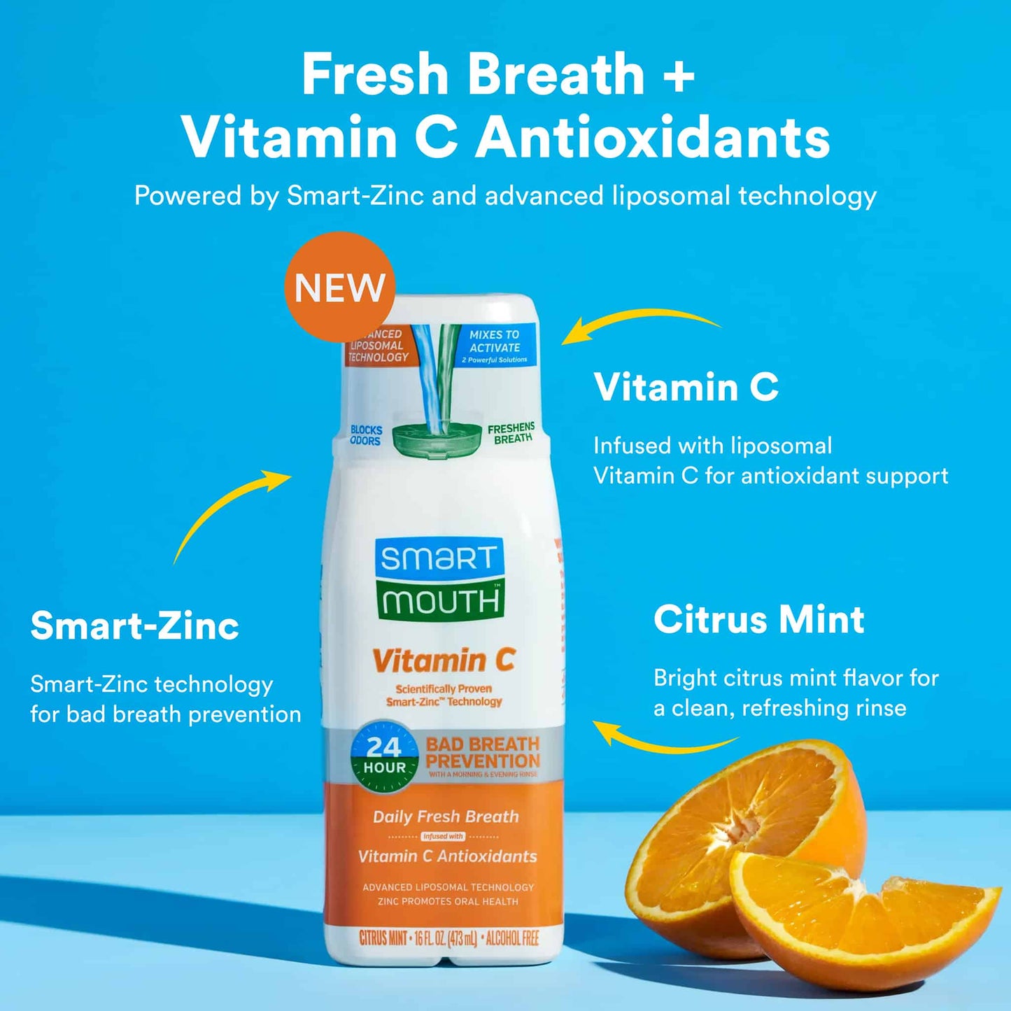 SmartMouth™ Advanced Liposomal Vitamin C Mouthwash (16oz) - Image 2